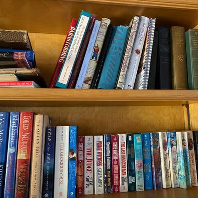 Books content of 4 shelves