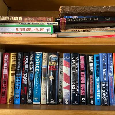 Books content of 4 shelves