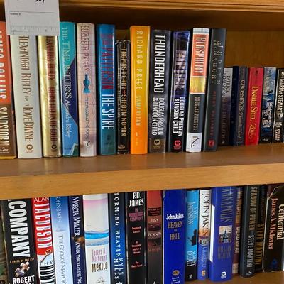 Books content of 4 shelves