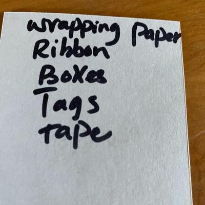 Wrapping paper and ribbon