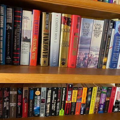 Four Book shelves  collected paperback and Hardbacks