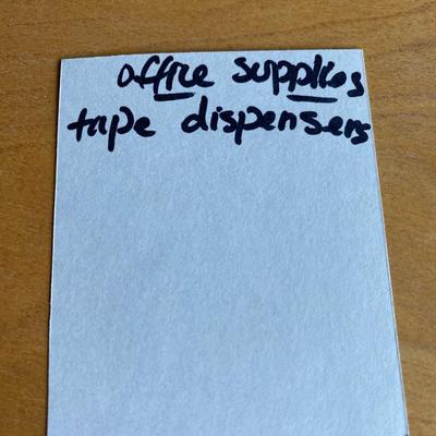 Industrial tape dispensers and office supplies