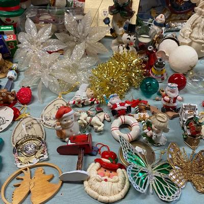 large lot of Vintage Christmas Decor, Mr. and Ms. Santa
