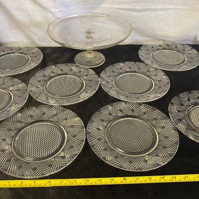Glass Cake and Serving Plates