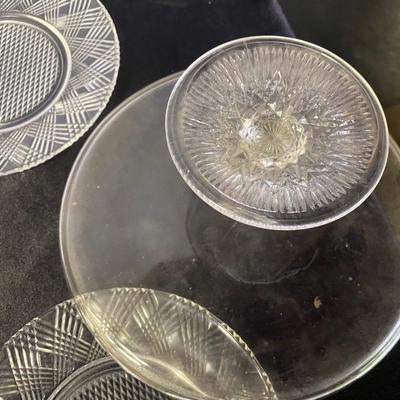 Glass Cake and Serving Plates