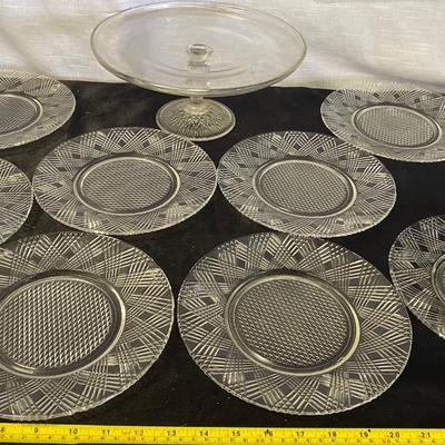Glass Cake and Serving Plates