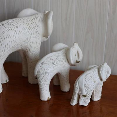 Plaster Elephant Herd Made in Mexico