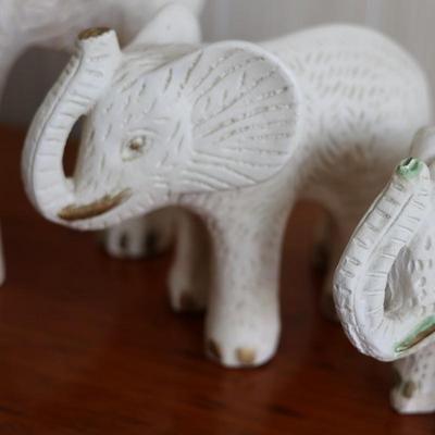 Plaster Elephant Herd Made in Mexico