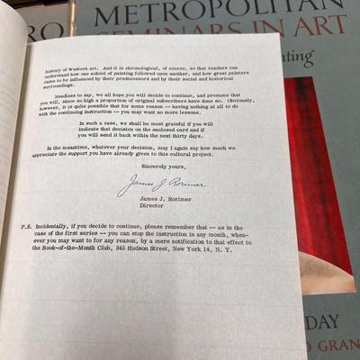 9 Vintage Metropolitan Seminars in Art Books Portfolios w/ Prints & Signed Letter