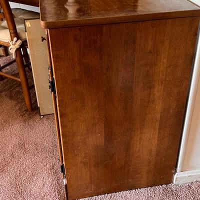Vintage MCM Ethan Allen Baumritter Custom Room Plan Shutter Door Cabinet
