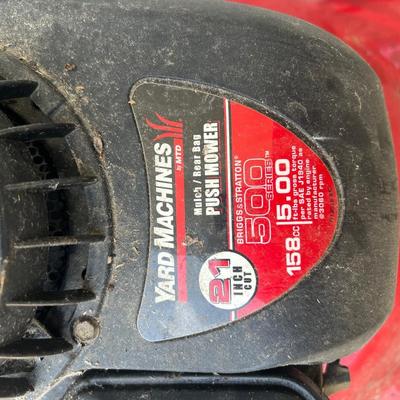 YARD MACHINES 21â€ Cut Push Mower *NOT RUNNING*