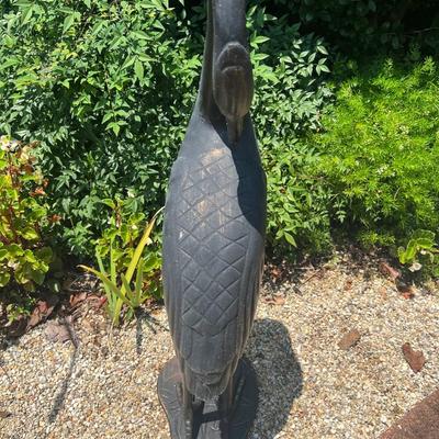 37â€ Tall Egret Garden Statue