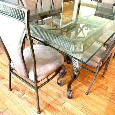 CRAMCO Furniture Glass Dining Table & 8 Chairs