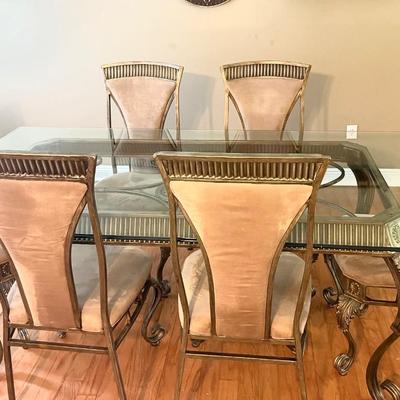 CRAMCO Furniture Glass Dining Table & 8 Chairs