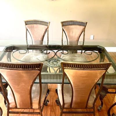 CRAMCO Furniture Glass Dining Table & 8 Chairs