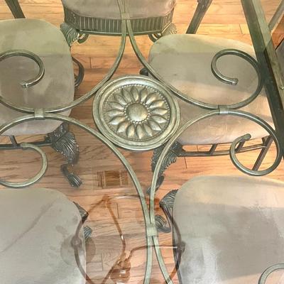 CRAMCO Furniture Glass Dining Table & 8 Chairs