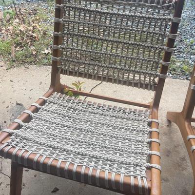 SET OF 2 WOVEN OUTDOOR CHAIRS (WORLD MARKET)