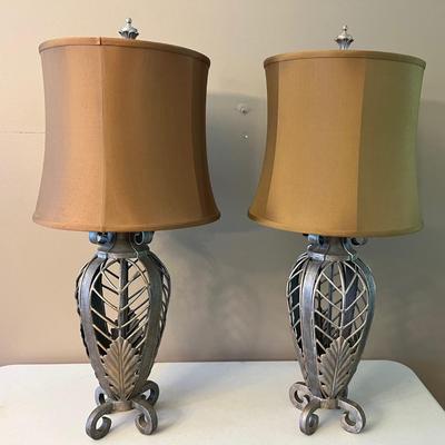 Pair of Matching  3 Way Table Lamps