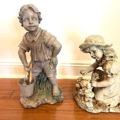 Outdoor Resin Boy & Girl Statue *Read Details