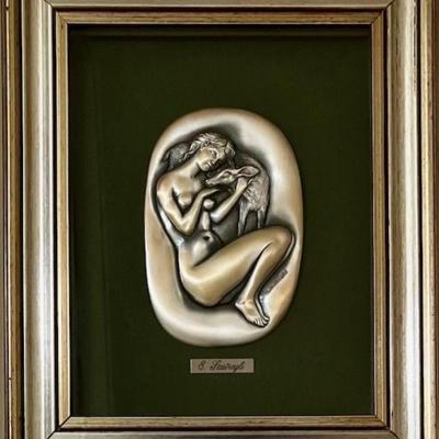 Framed Sculpture By Italian Sculptor Enzo Scatragli