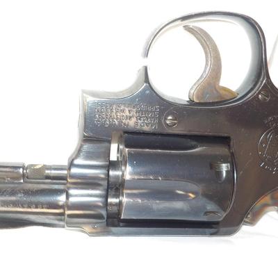 Police Chief S & W 38 special snub nose revolver. Est. $200 to $600.