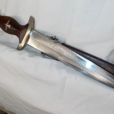 Rare German Nazi NSKK Dagger (SA). Not a reproduction. est. $300 to $800.