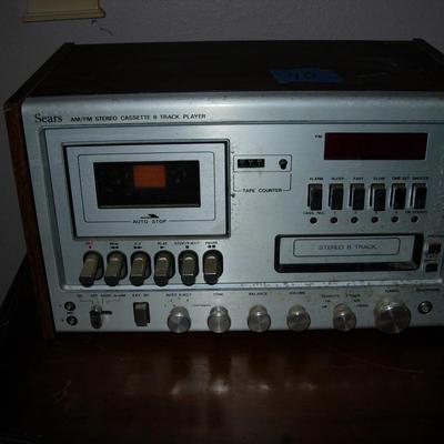 Vintage Sears Am Fm Cassette & 8 track