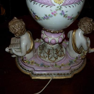 Vintage Cherub Lamp