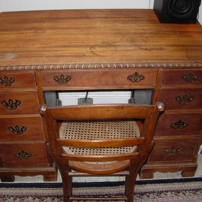 Antique desk with chair