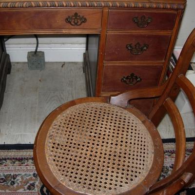 Antique desk with chair