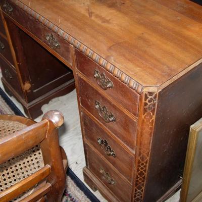 Antique desk with chair