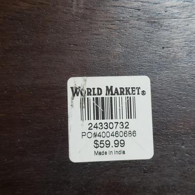 Ornate Wooden World Market Coat Rack with Mirror (PB-KD)