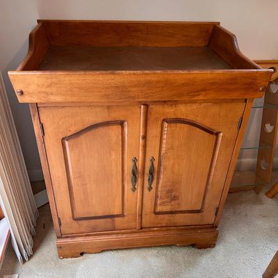 Vintage Copper Topped Dry Sink Cabinet