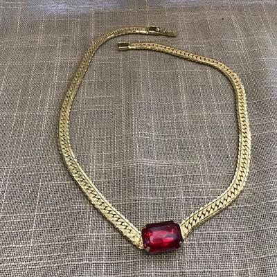 Gold Tone Costume Necklace