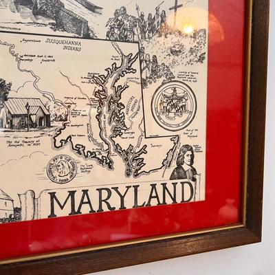 Framed Maryland Art Lot - Annapolis, Naval Academy