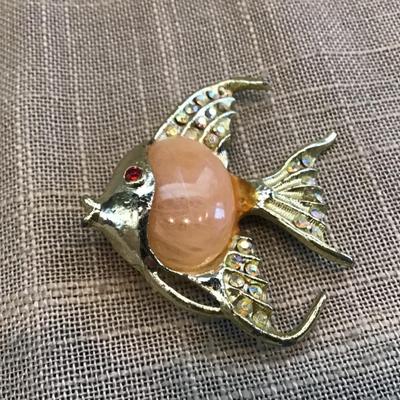 Vintage Angelfish Brooch