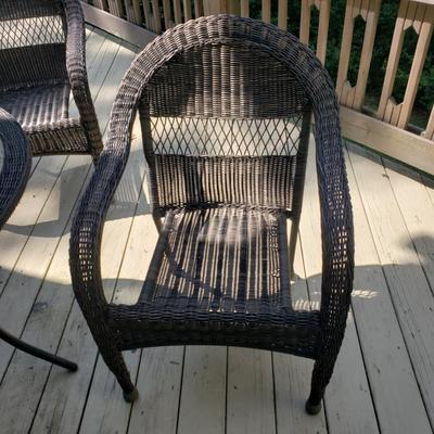 Rattan Outdoor Table and Five Chairs (D-KD)