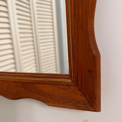 Vintage MCM Wooden Mirror