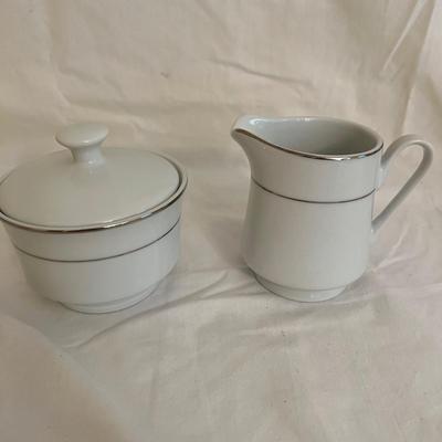 Kennex Silver Rimmed Dinnerware Set (DR-MK)