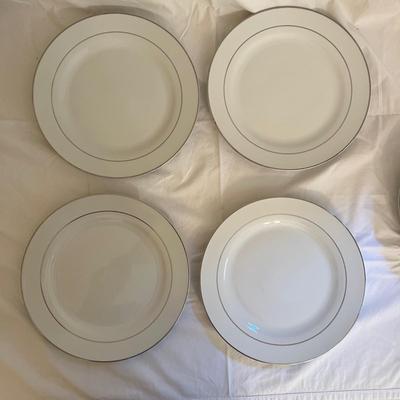 Kennex Silver Rimmed Dinnerware Set (DR-MK)