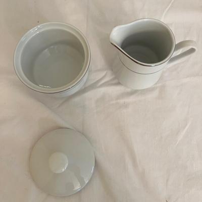 Kennex Silver Rimmed Dinnerware Set (DR-MK)