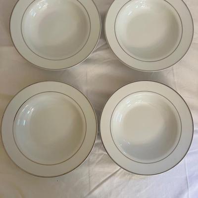 Kennex Silver Rimmed Dinnerware Set (DR-MK)