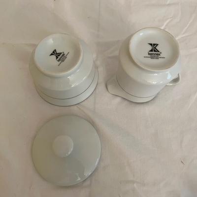 Kennex Silver Rimmed Dinnerware Set (DR-MK)