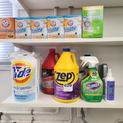 2 Shelves Laundry Cleaning Supplies