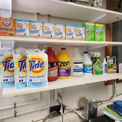 2 Shelves Laundry Cleaning Supplies