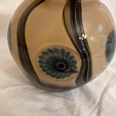 Glass Vase with Flower Design (DR-MK)