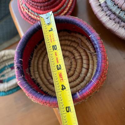 3 Vintage Woven Arabian Baskets