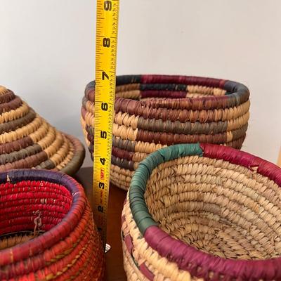3 Vintage Woven Arabian Baskets