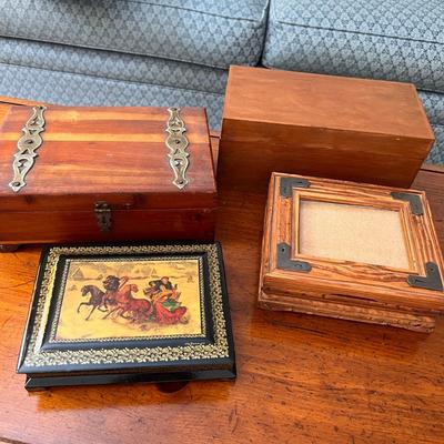 Antique & Vintage Wooden Box Lot
