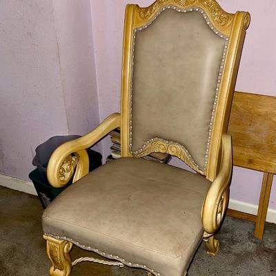 Michael Amini leather occasional chair